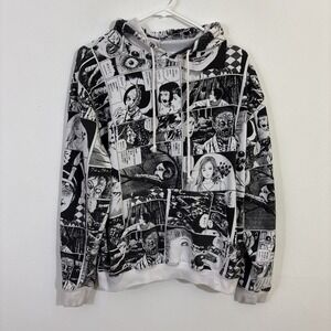 Junji Ito Hoodie Black White Panels Horror Manga Unisex Size M? Hot Topic